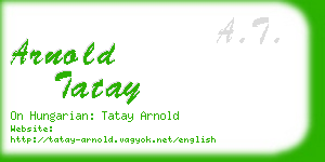 arnold tatay business card